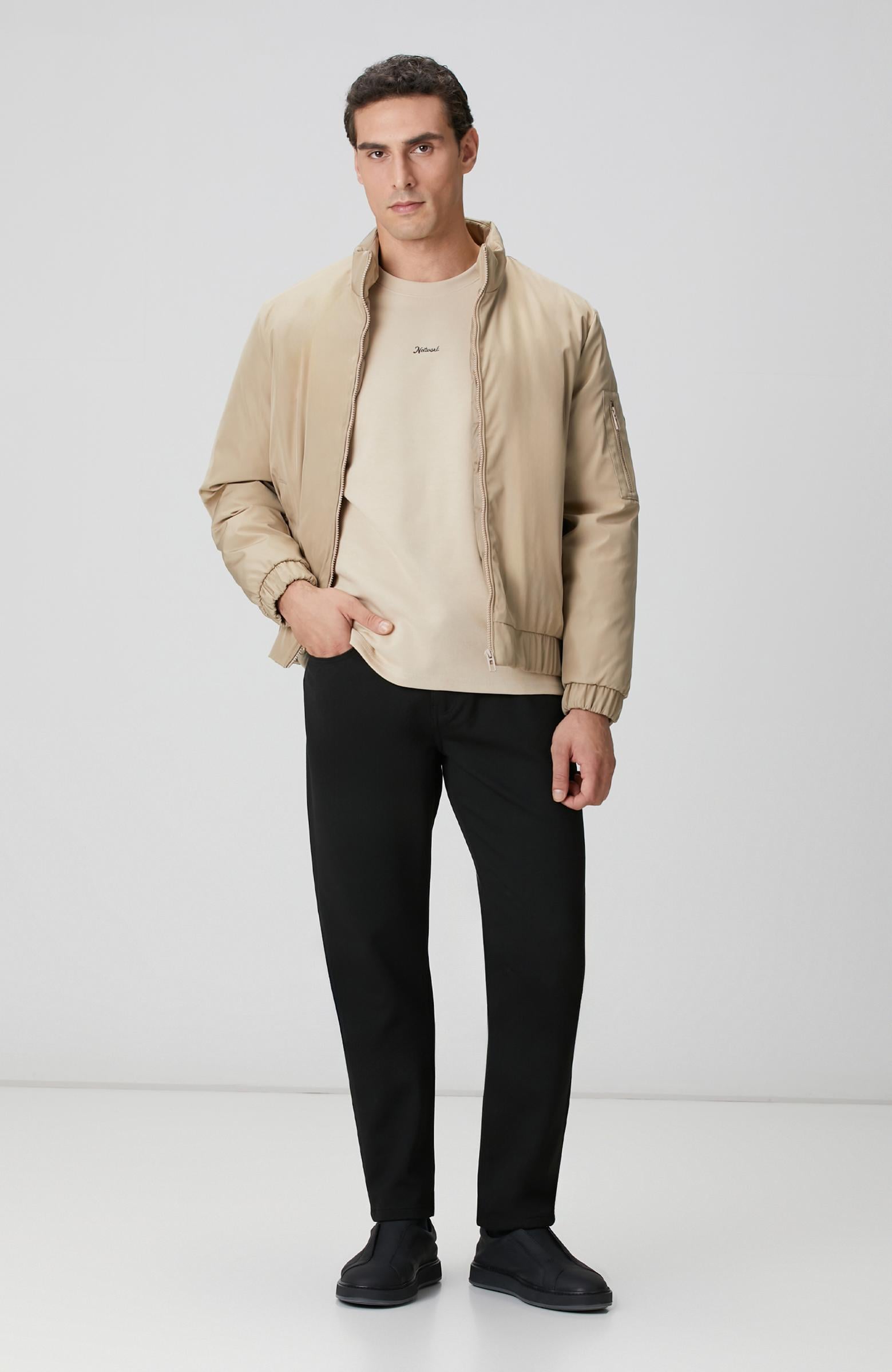  Network Erkek Siyah Casual Pantolon