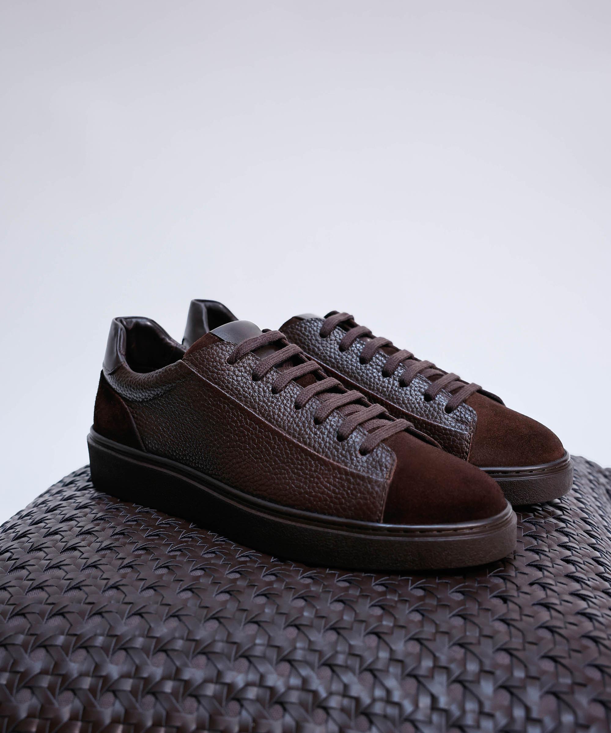  YARGICI Süet Detaylı Deri Spor Ayakkabı