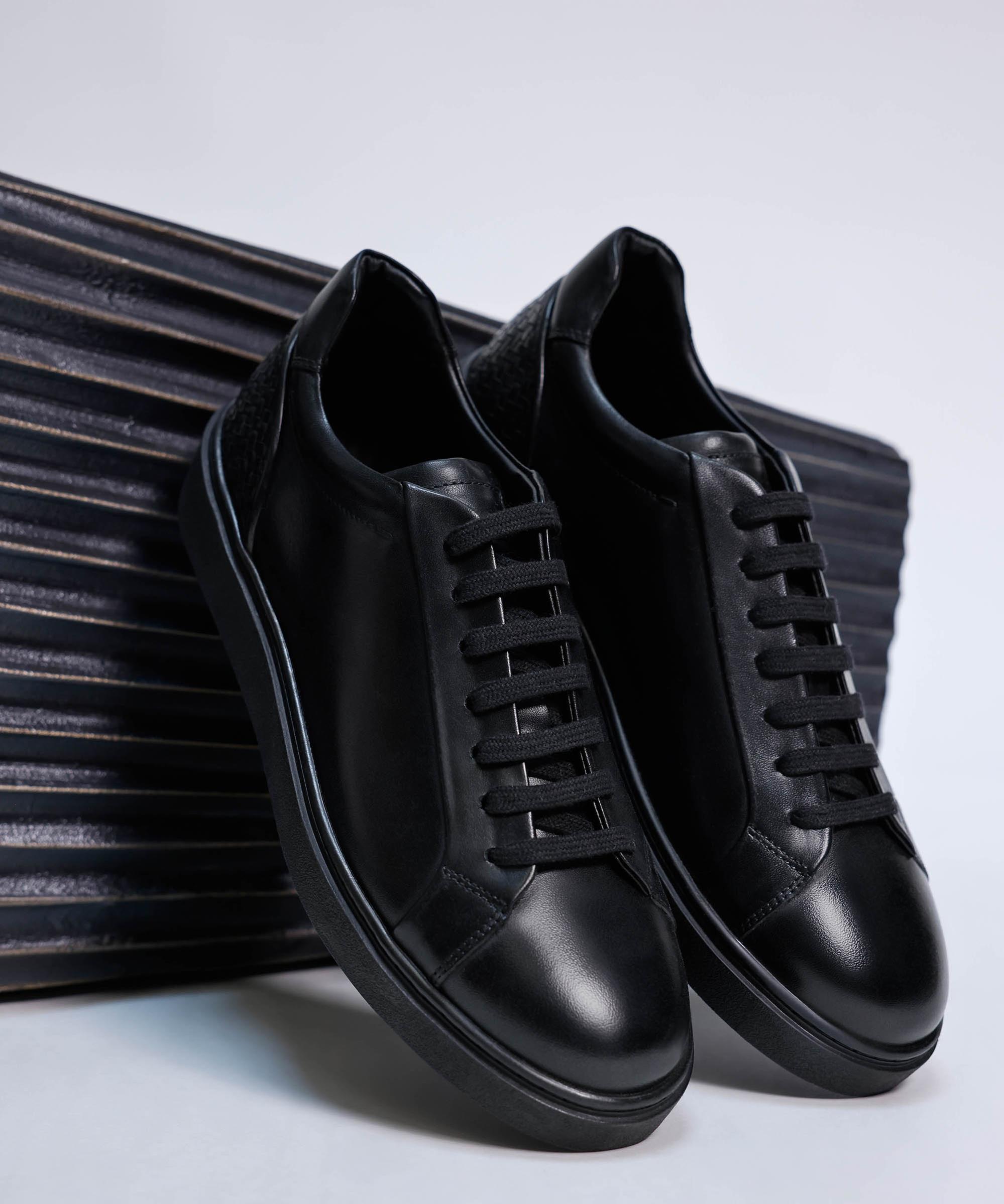  YARGICI Arkası Örgülü Deri Spor Ayakkabı