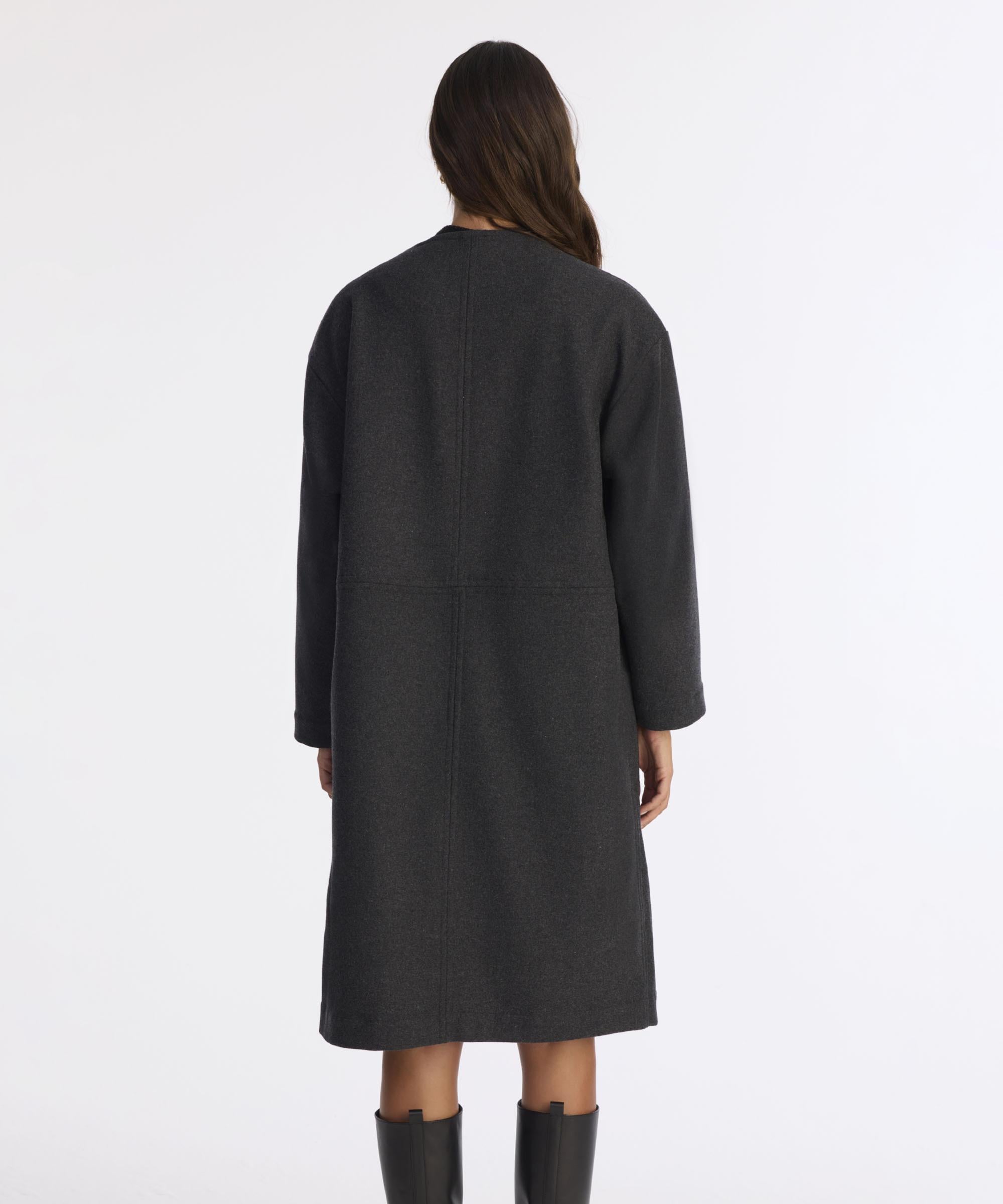 YARGICI Geniş Şal Yaka Uzun Kol Palto