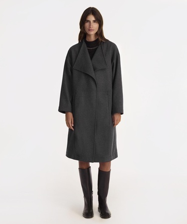  YARGICI Geniş Şal Yaka Uzun Kol Palto