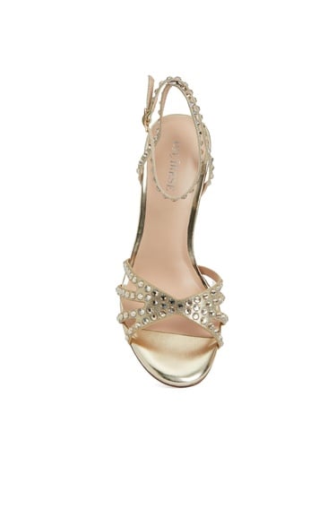  Divarese Kadın Gold Bantlı Topuklu Sandalet