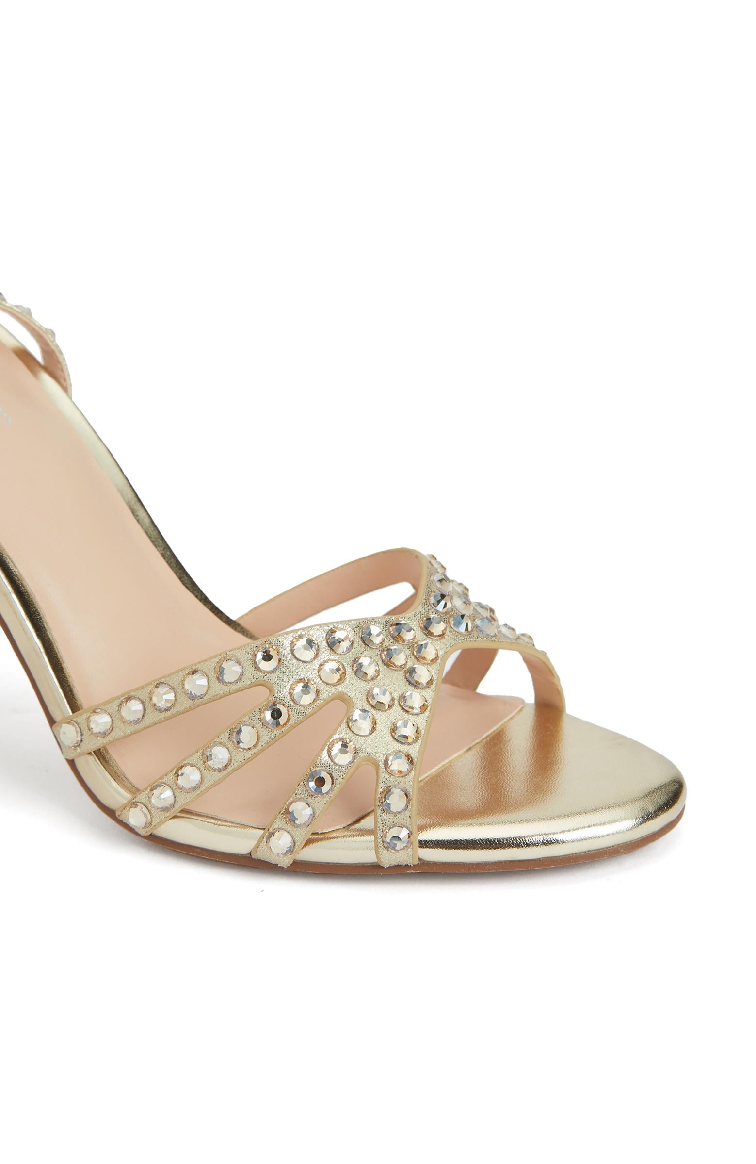 Divarese Kadın Gold Bantlı Topuklu Sandalet