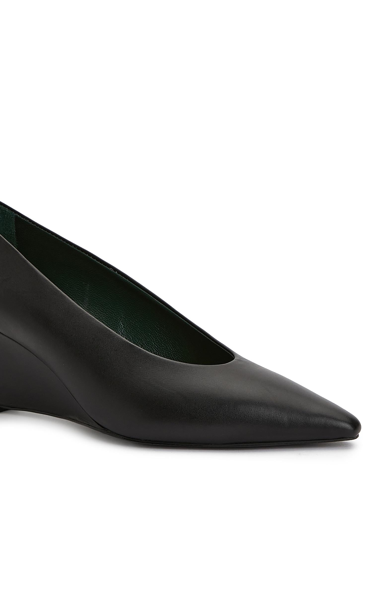 George Hogg Kadın Siyah Deri Topuklu Ayakkabı