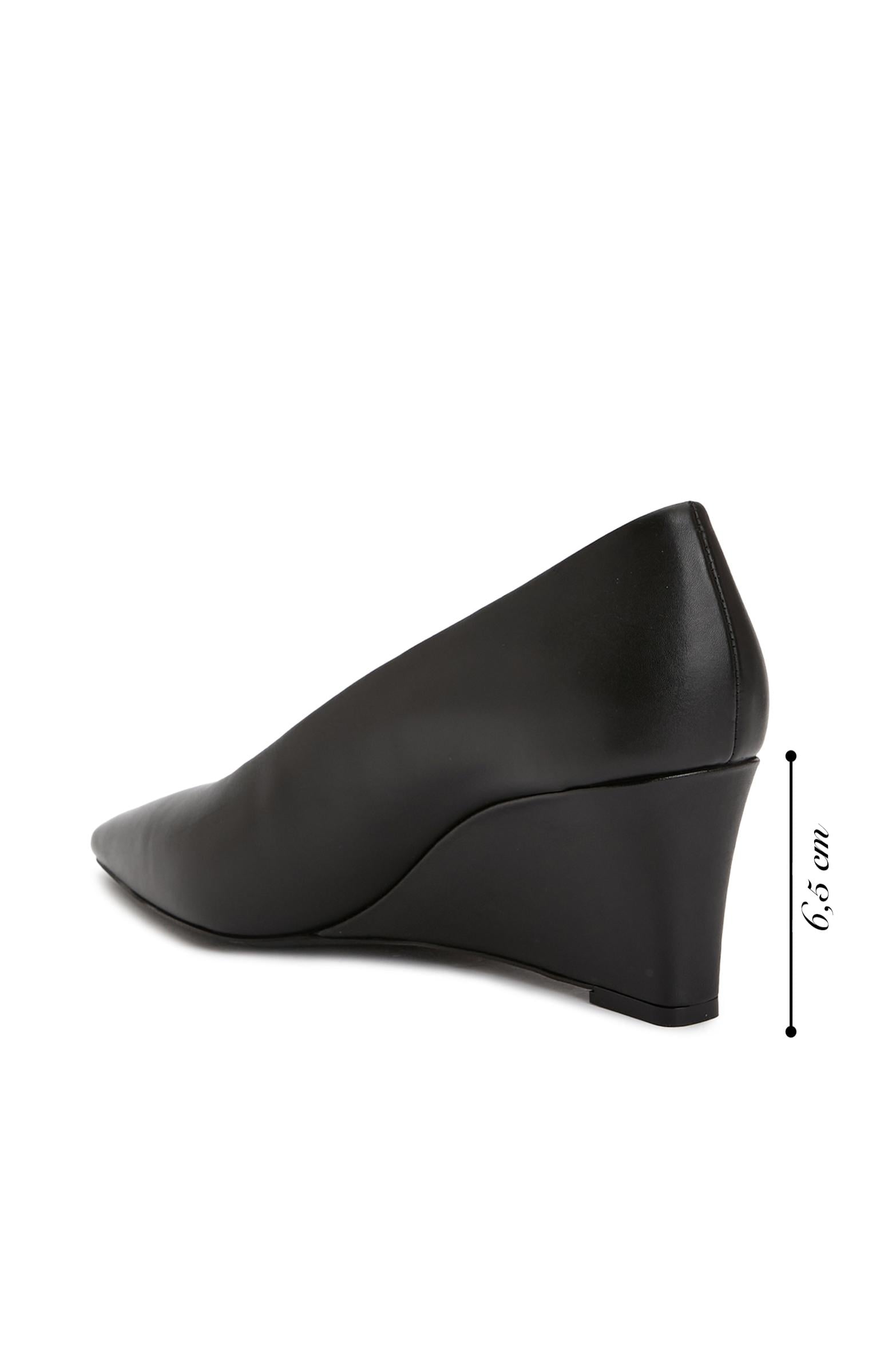 George Hogg Kadın Siyah Deri Topuklu Ayakkabı