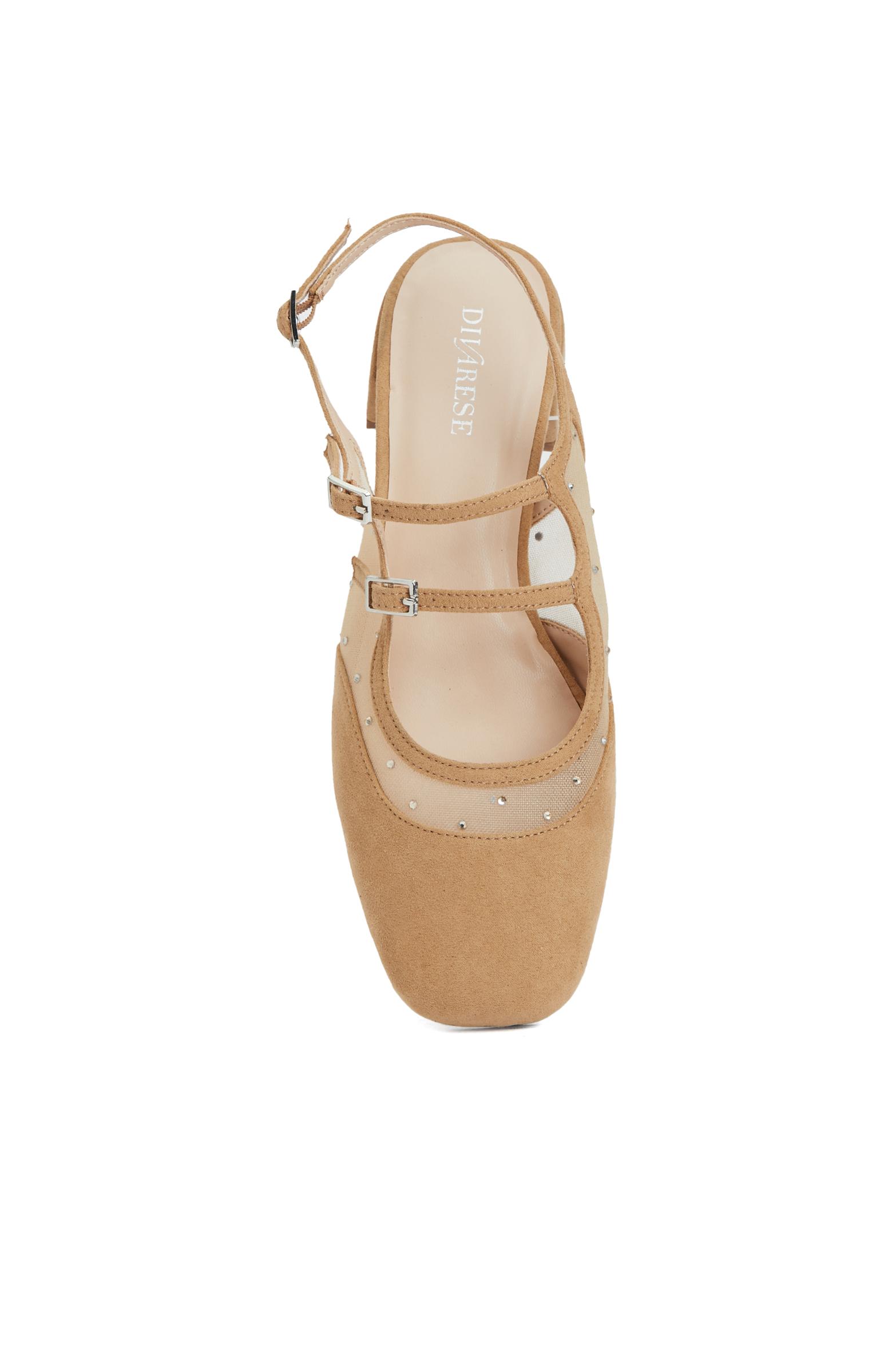 Divarese Kadın Kum Tül Detaylı Mary Jane Babet