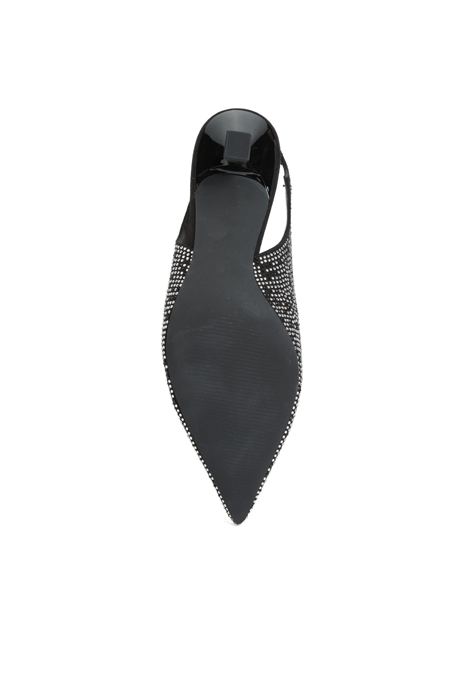  Divarese Kadın Gümüş Taşlı Topuklu Ayakkabı