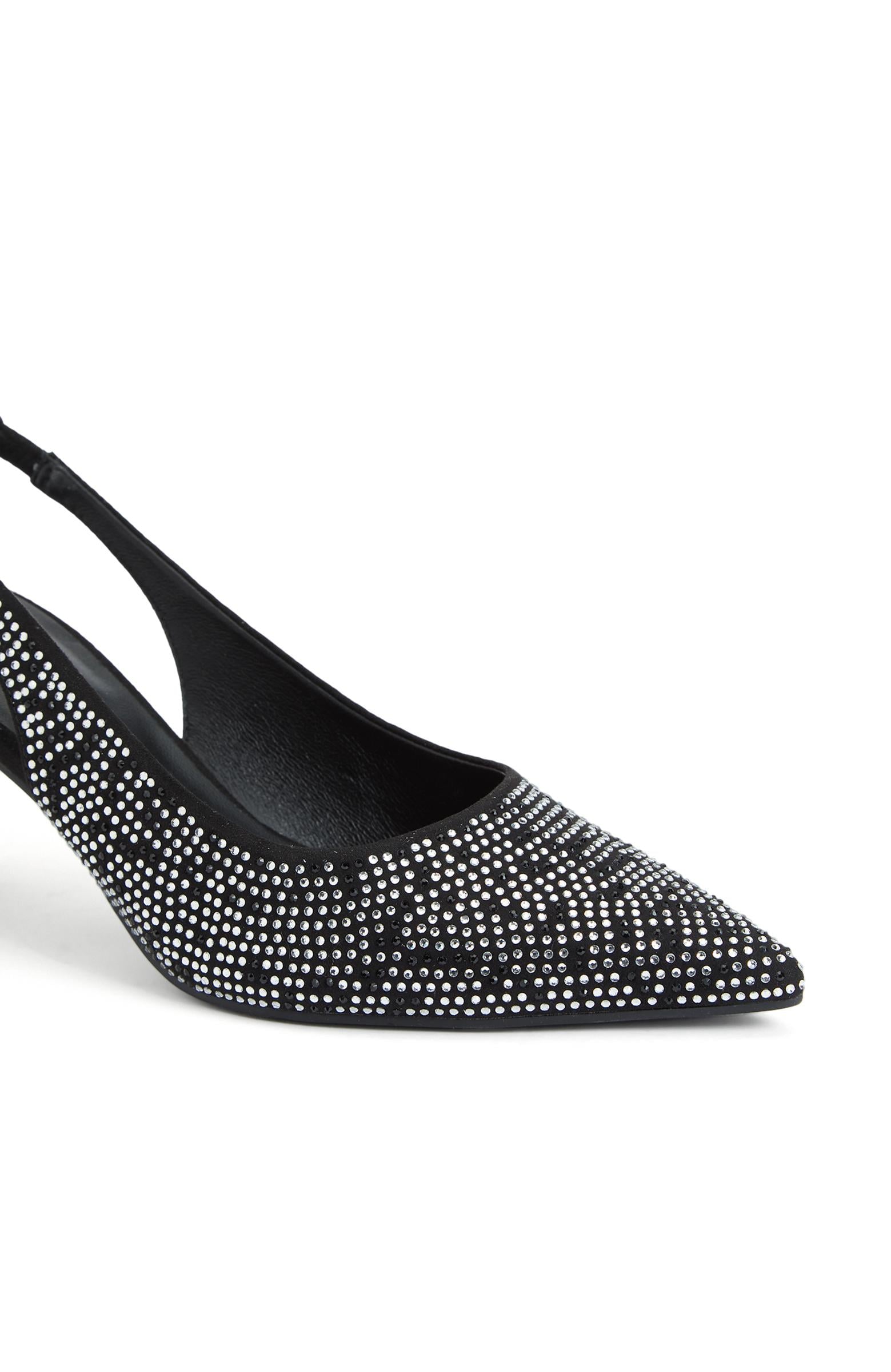 Divarese Kadın Gümüş Taşlı Topuklu Ayakkabı