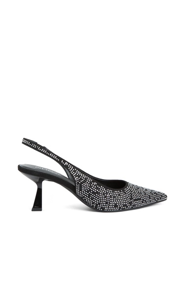  Divarese Kadın Gümüş Taşlı Topuklu Ayakkabı