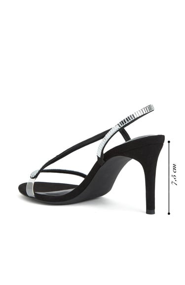  Divarese Kadın Siyah Taşlı Topuklu Sandalet