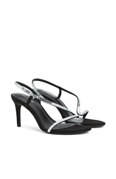  Divarese Kadın Siyah Taşlı Topuklu Sandalet