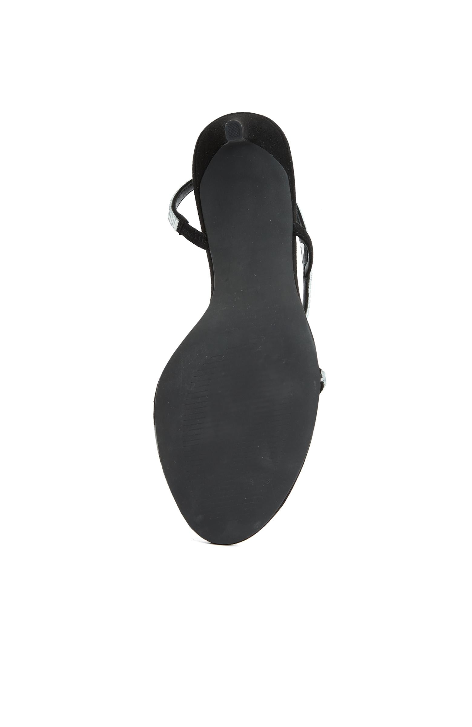 Divarese Kadın Siyah Taşlı Topuklu Sandalet