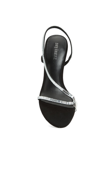  Divarese Kadın Siyah Taşlı Topuklu Sandalet