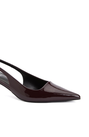  Divarese Kadın Bordo Bantlı Topuklu Sandalet