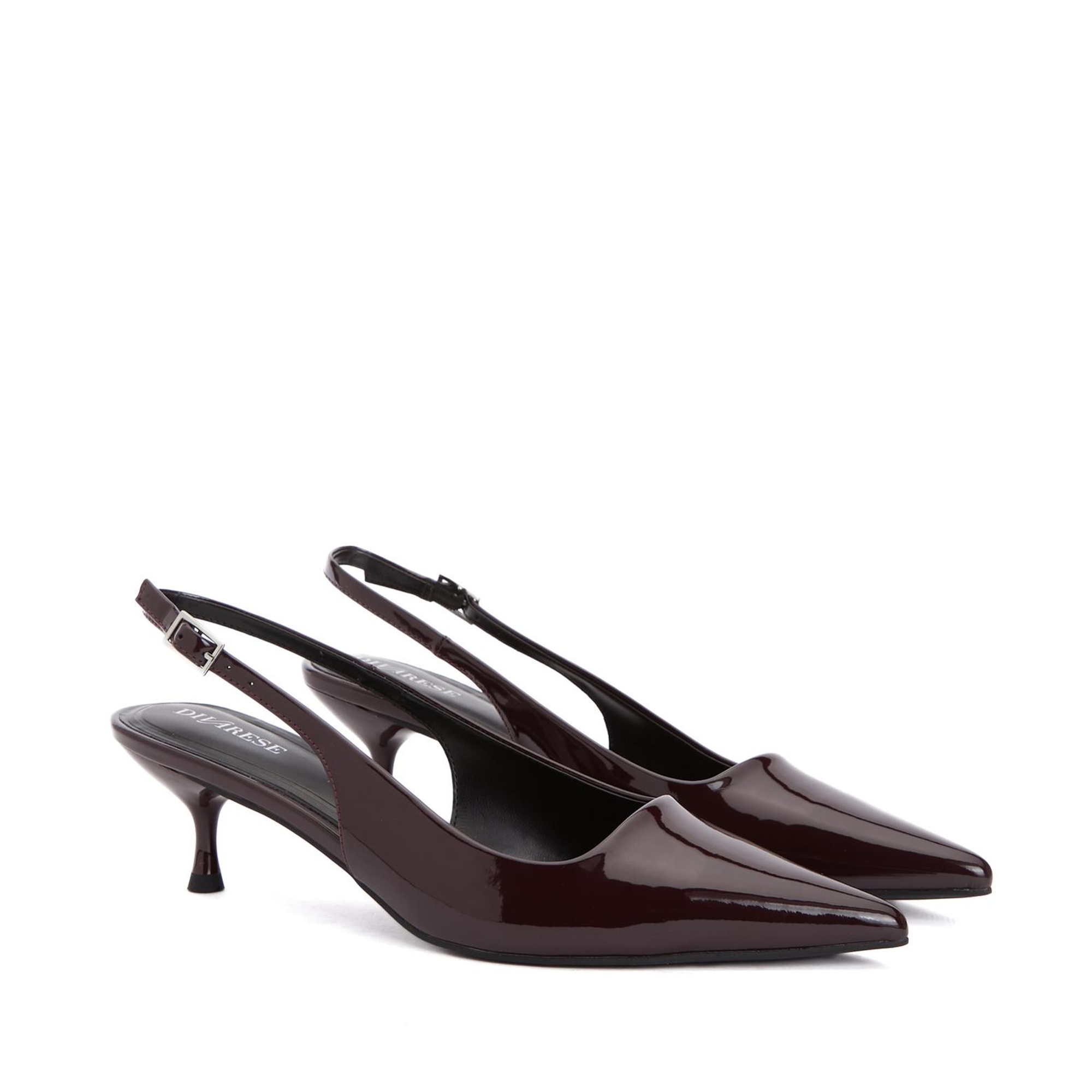 Divarese Kadın Bordo Bantlı Topuklu Sandalet