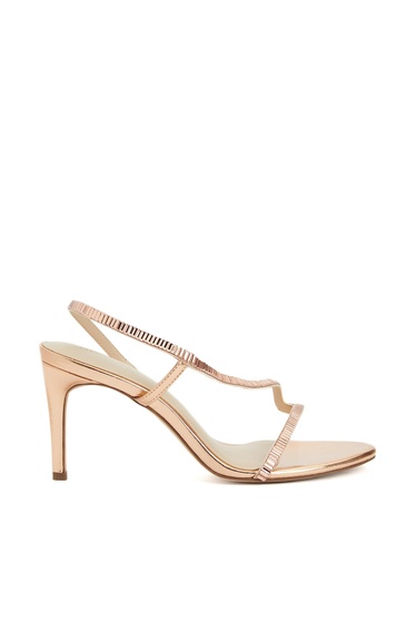  Divarese Kadın Rose Gold Taşlı Topuklu Sandalet