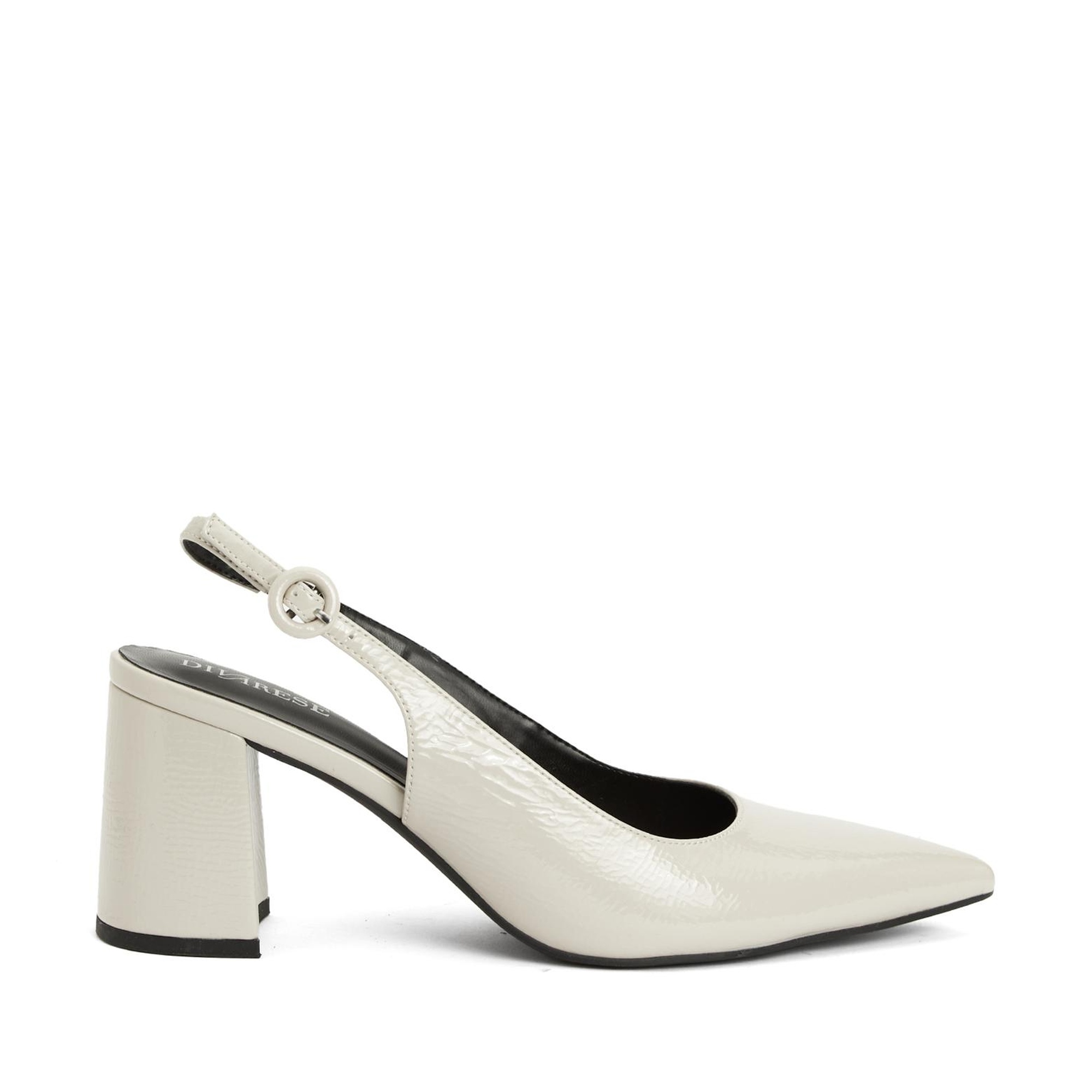 Divarese Kadın Kırık Beyaz Bantlı Topuklu Ayakkabı