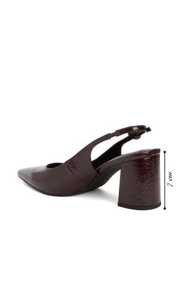  Divarese Kadın Bordo Deri Topuklu Ayakkabı