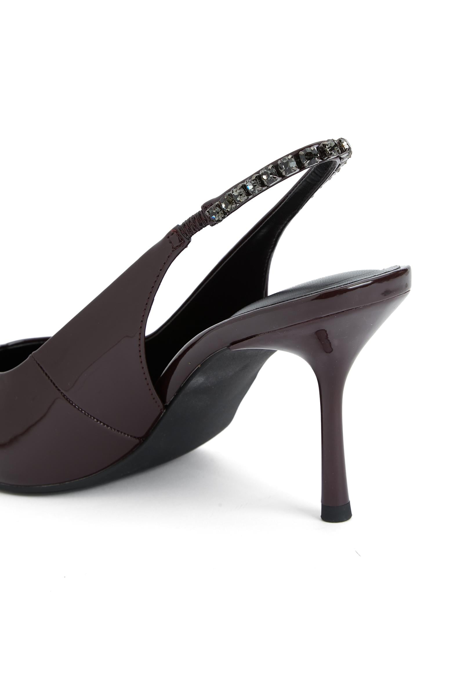 Divarese Kadın Bordo Taşlı Topuklu Ayakkabı