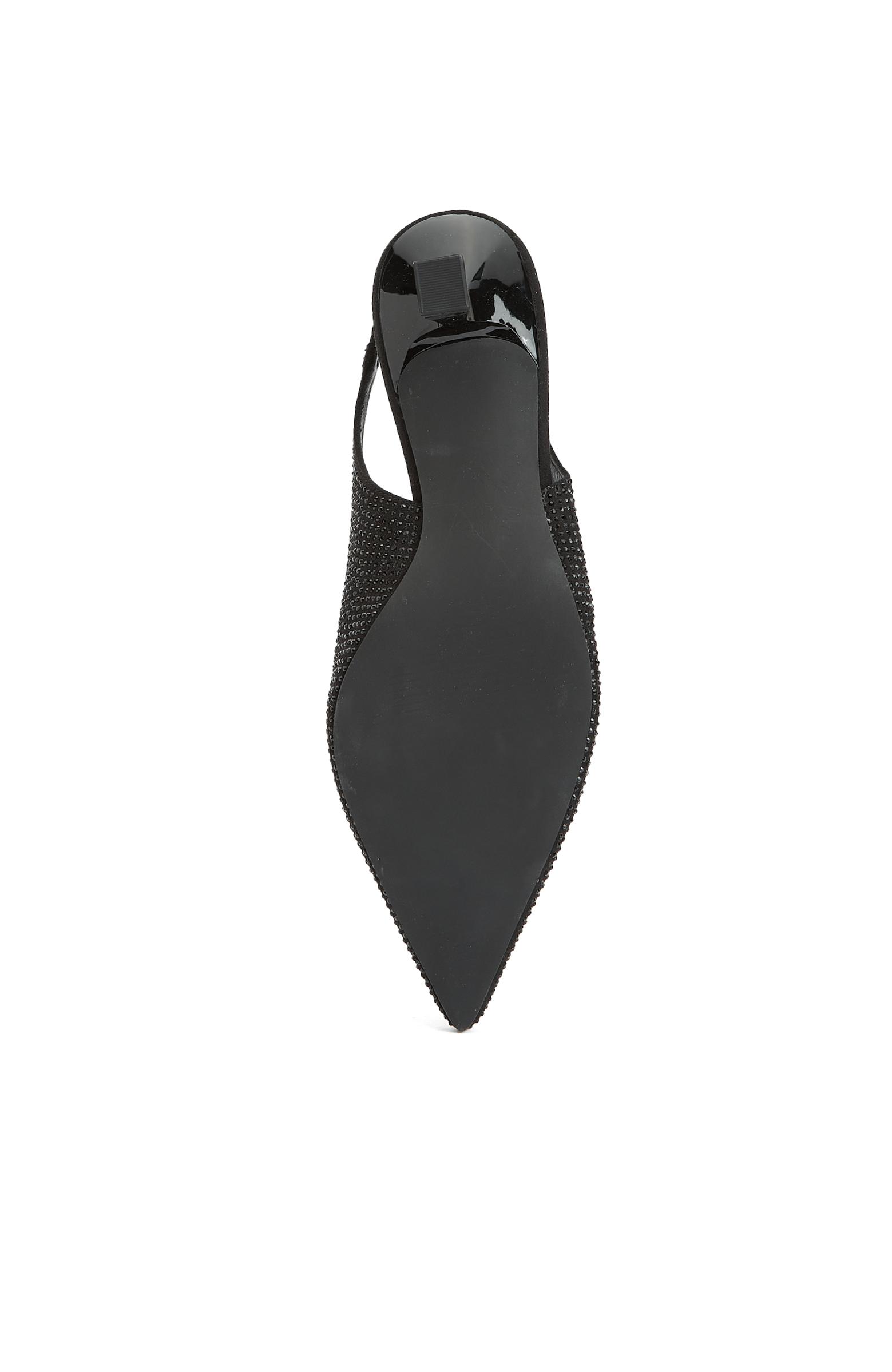 Divarese Kadın Siyah Taşlı Topuklu Ayakkabı