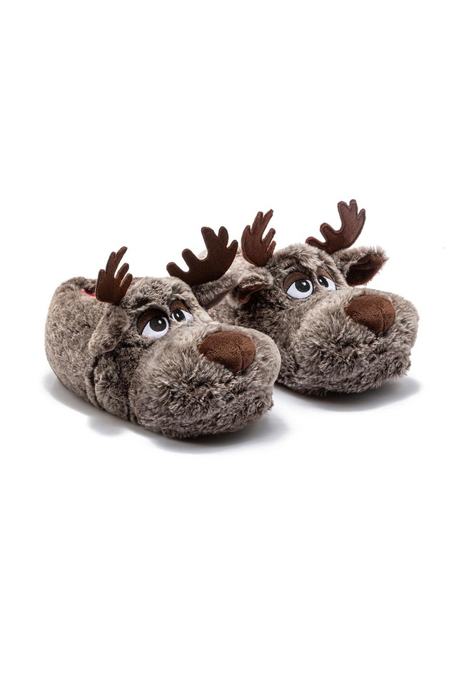  Disi Erkek Hayvanlı Panduf Gri 41/46