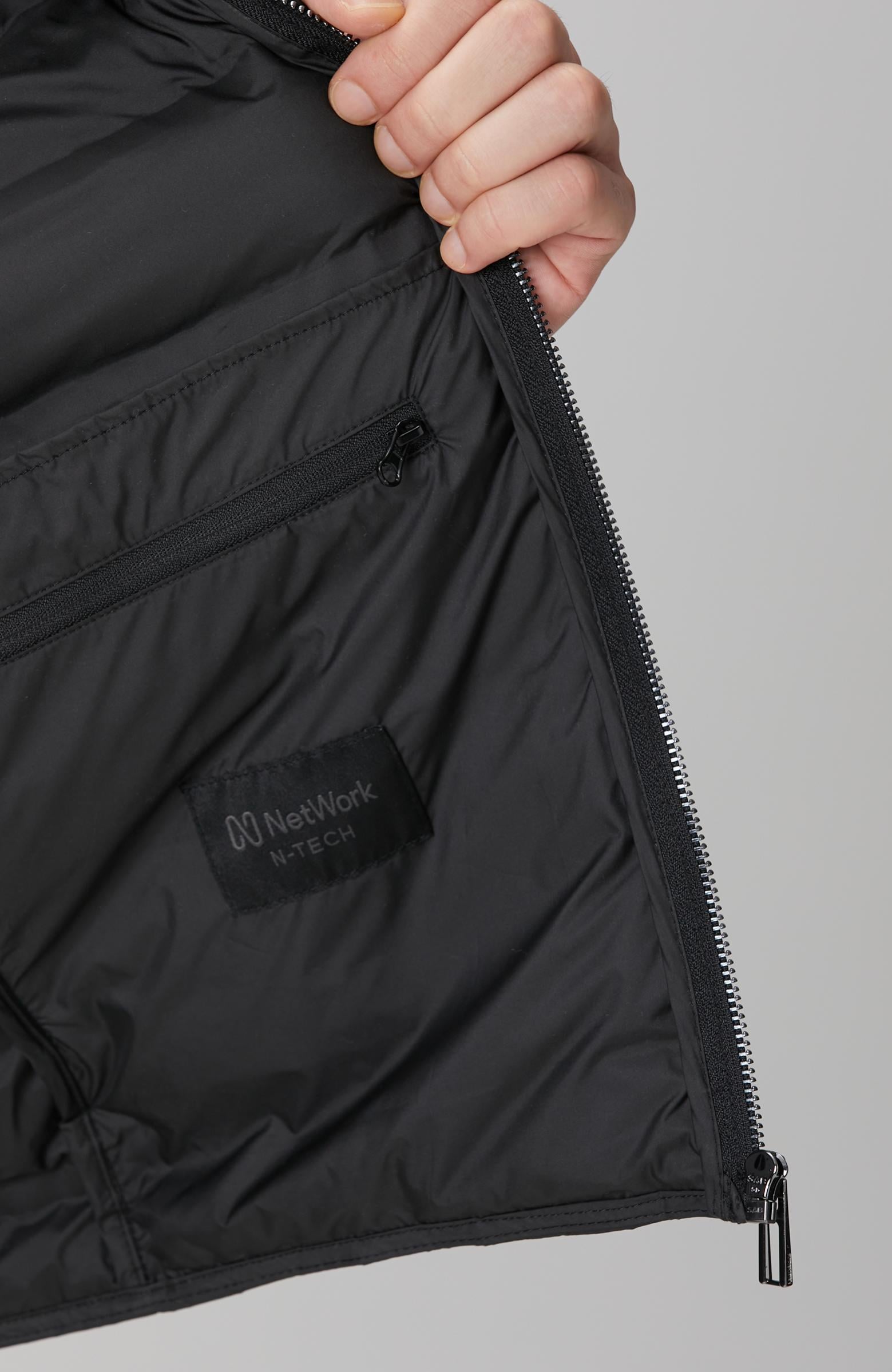 Network Erkek Siyah Puffer Mont