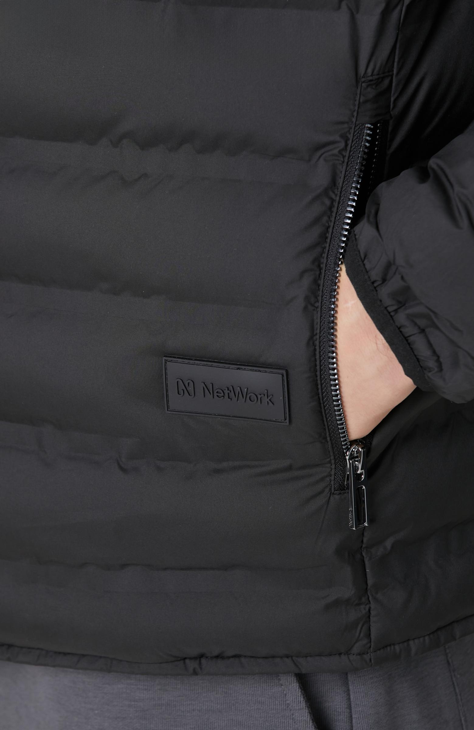  Network Erkek Siyah Puffer Mont