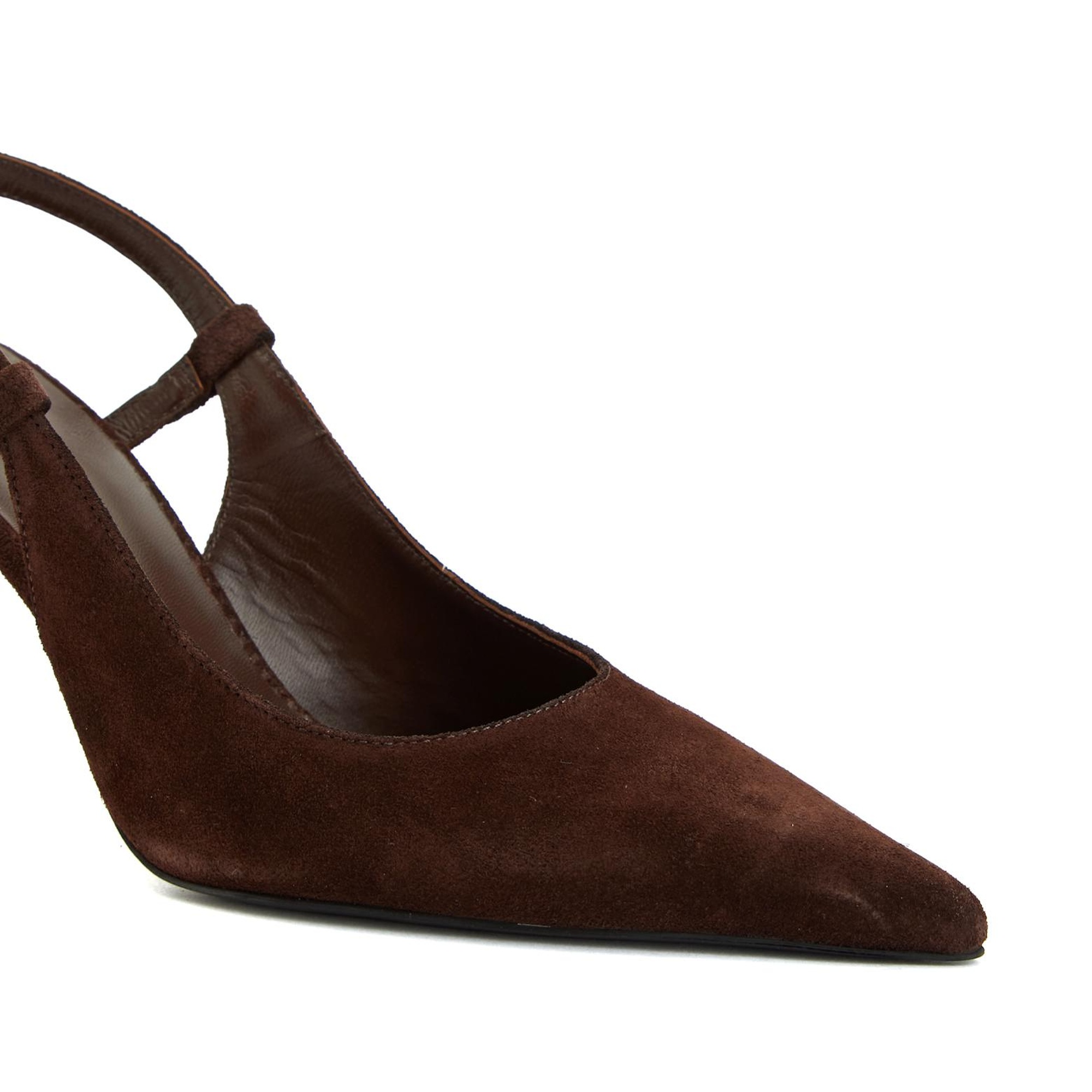 Network Kadın Kahverengi Süet Deri Topuklu Ayakkabı