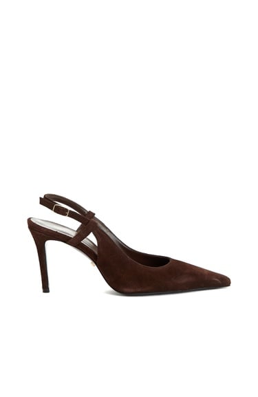  Network Kadın Kahverengi Süet Deri Topuklu Ayakkabı