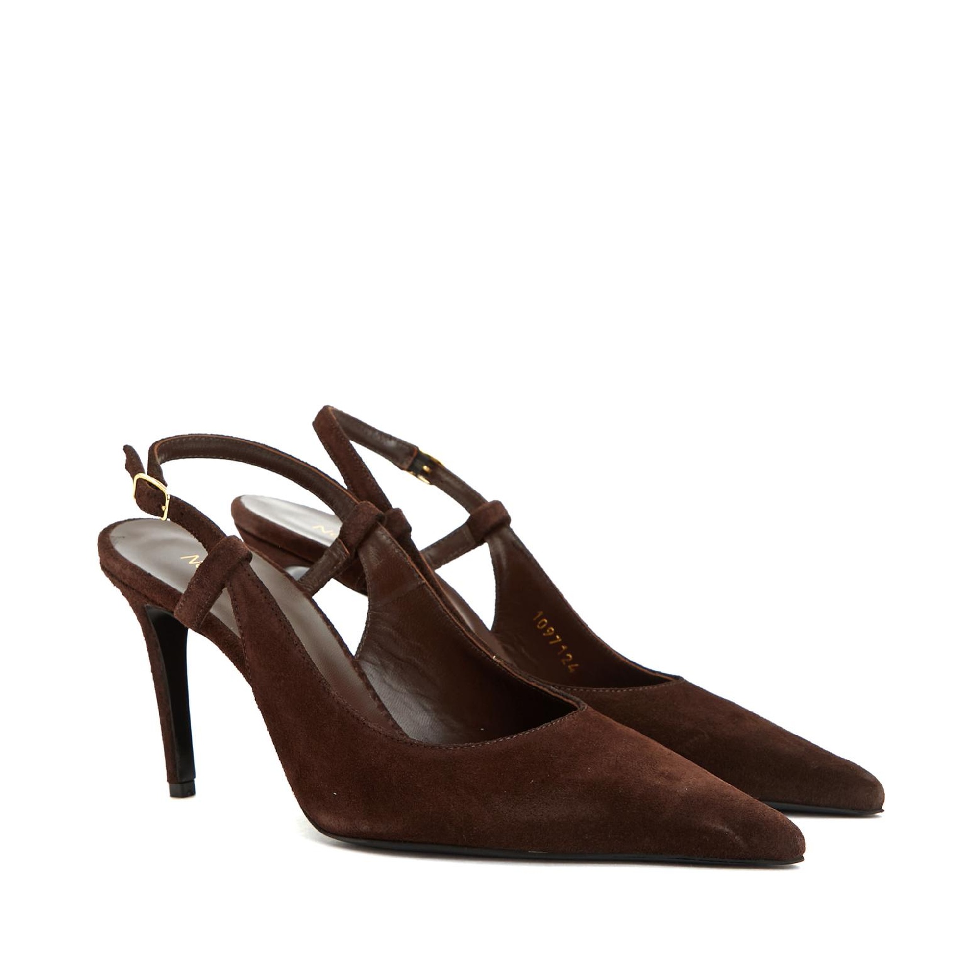 Network Kadın Kahverengi Süet Deri Topuklu Ayakkabı