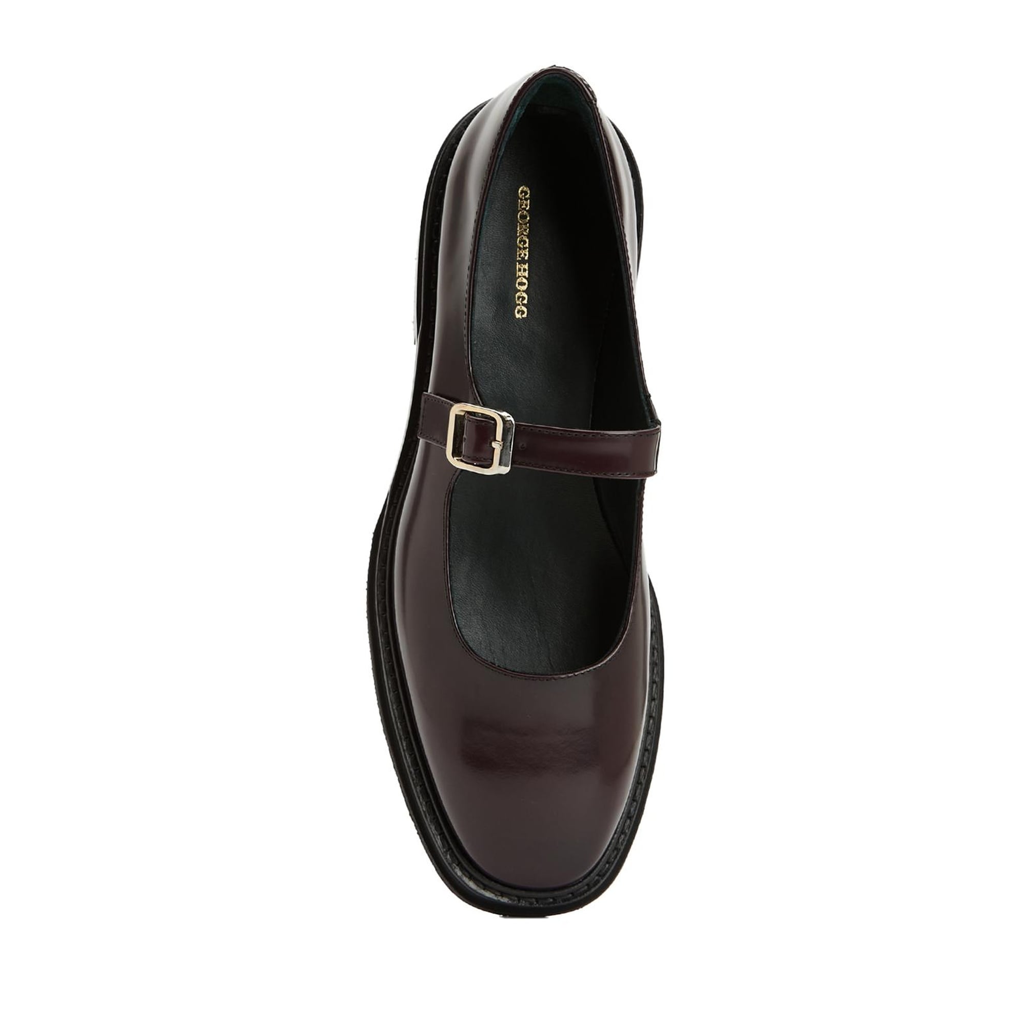 George Hogg Kadın Bordo Mary Jane Deri Babet