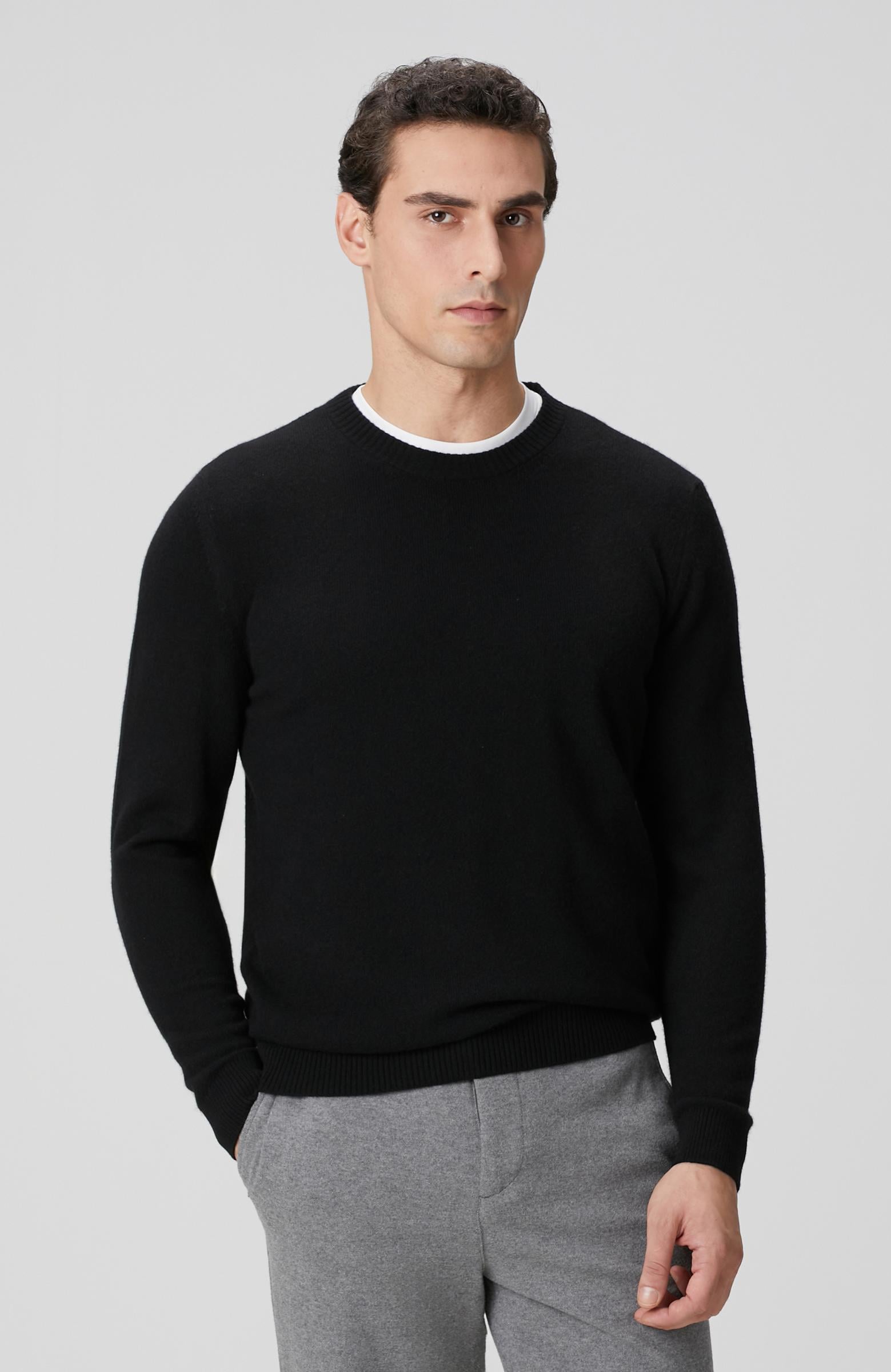 Network Erkek Limited Siyah Kaşmir Triko Kazak