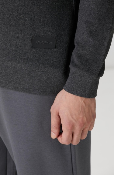 Network Erkek Antrasit Dik Yaka Fermuarlı Sweatshirt