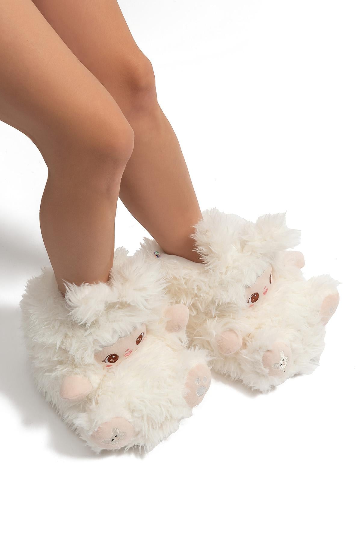 Lingo Kadın Hayvanlı Panduf Bej 36/41