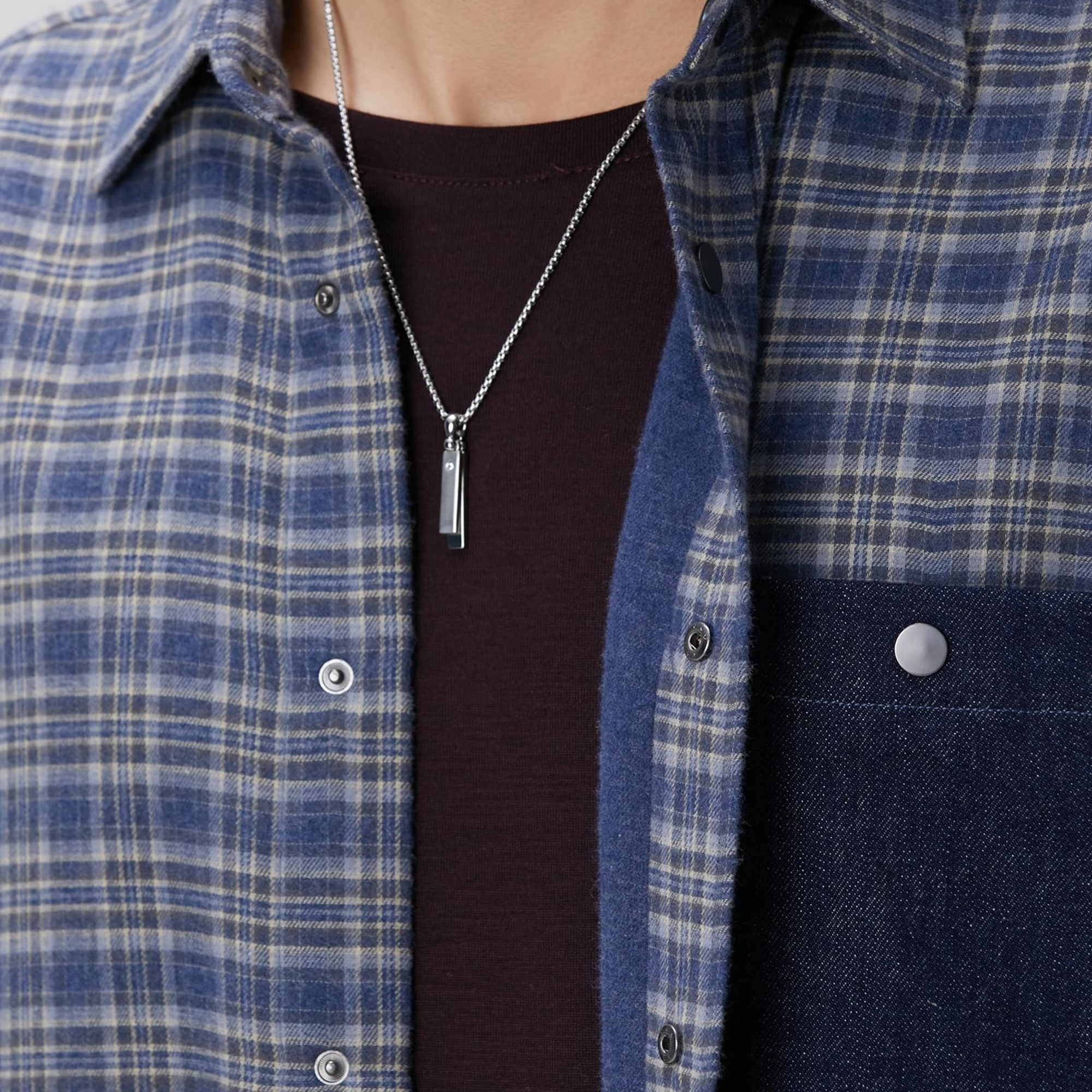 Network Erkek Silver Kolye