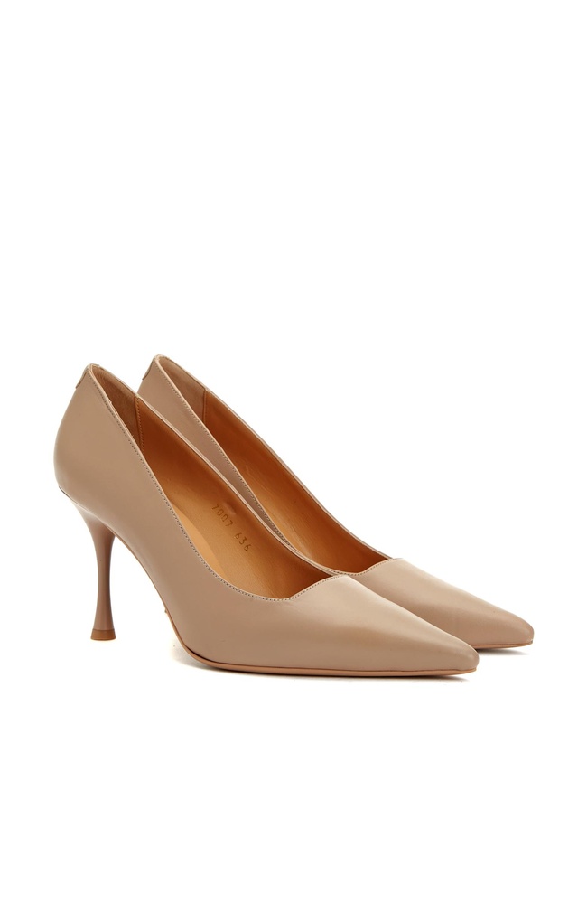  George Hogg Kadın Nude Deri Topuklu Ayakkabı