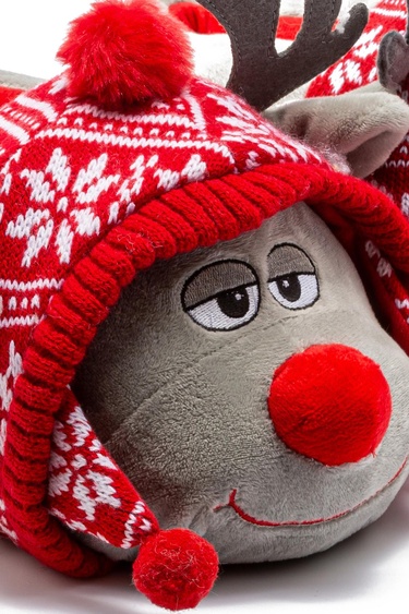  Anna Kadın Hayvanlı Panduf Gri 36/41