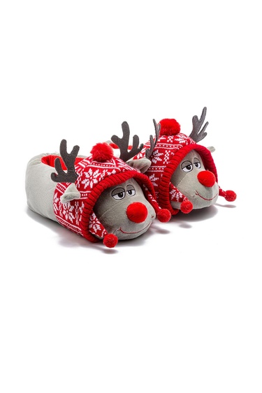  Anna Kadın Hayvanlı Panduf Gri 36/41