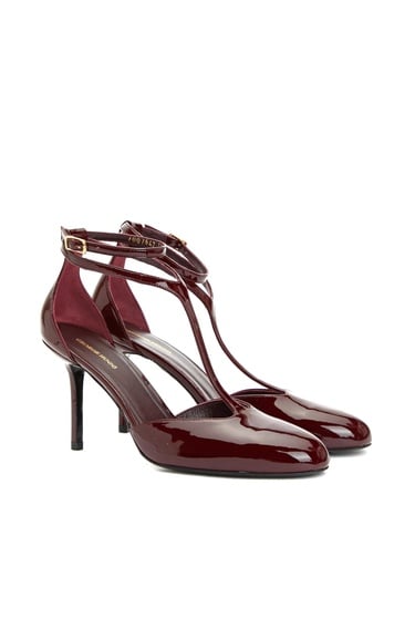  George Hogg Kadın Bordo Rugan Topuklu Ayakkabı