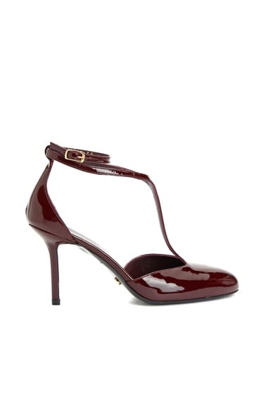  George Hogg Kadın Bordo Rugan Topuklu Ayakkabı