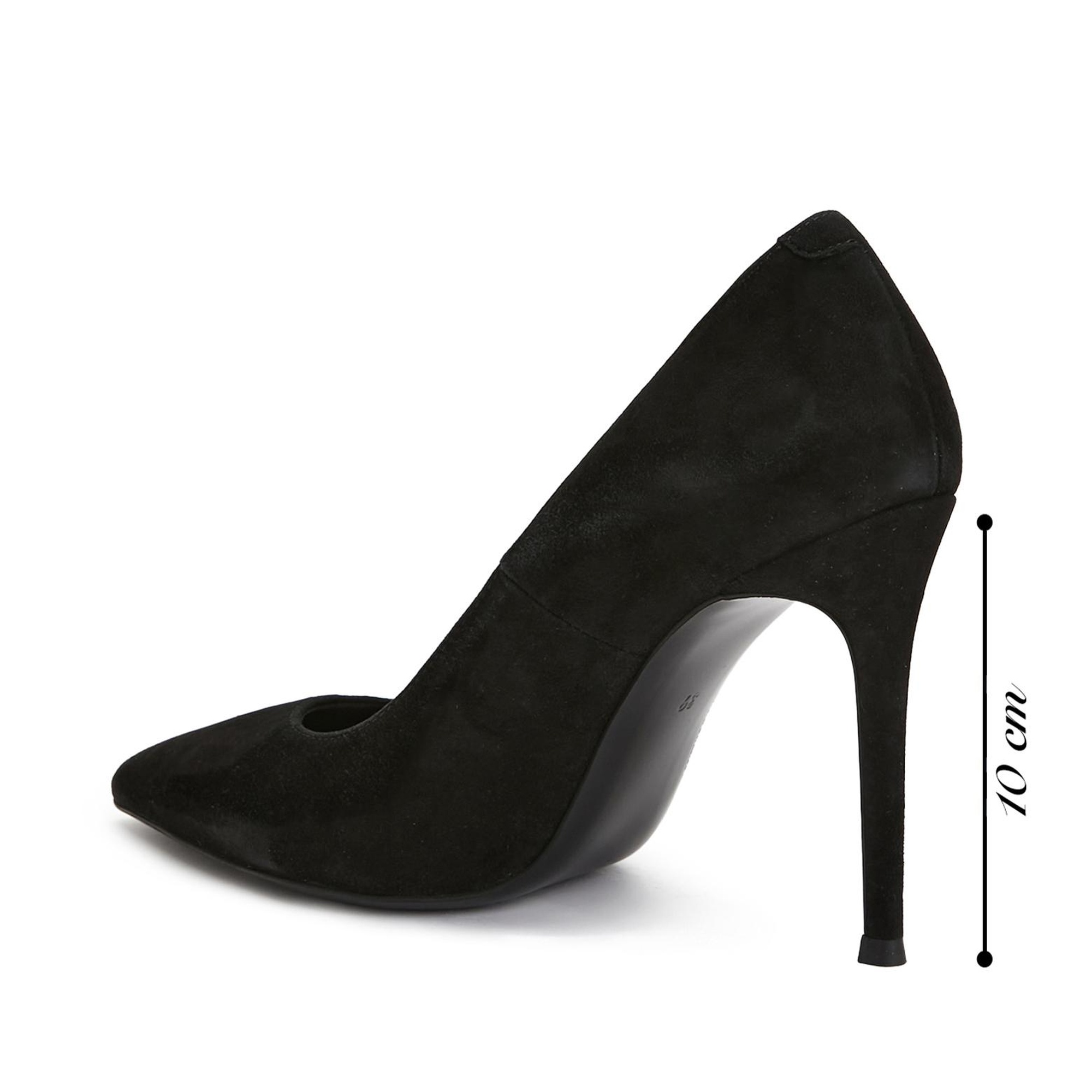 Divarese Kadın Siyah Süet Topuklu Ayakkabı