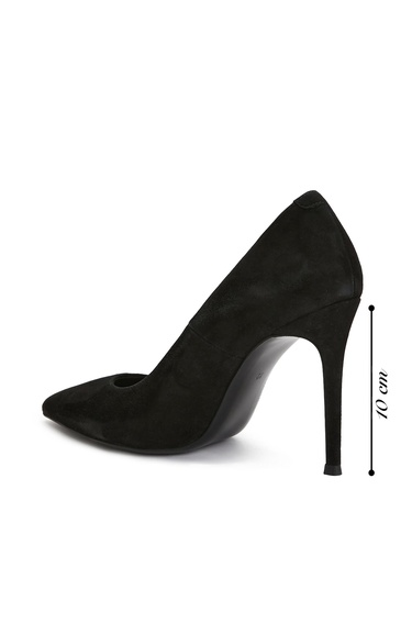  Divarese Kadın Siyah Süet Topuklu Ayakkabı