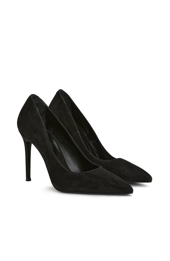  Divarese Kadın Siyah Süet Topuklu Ayakkabı