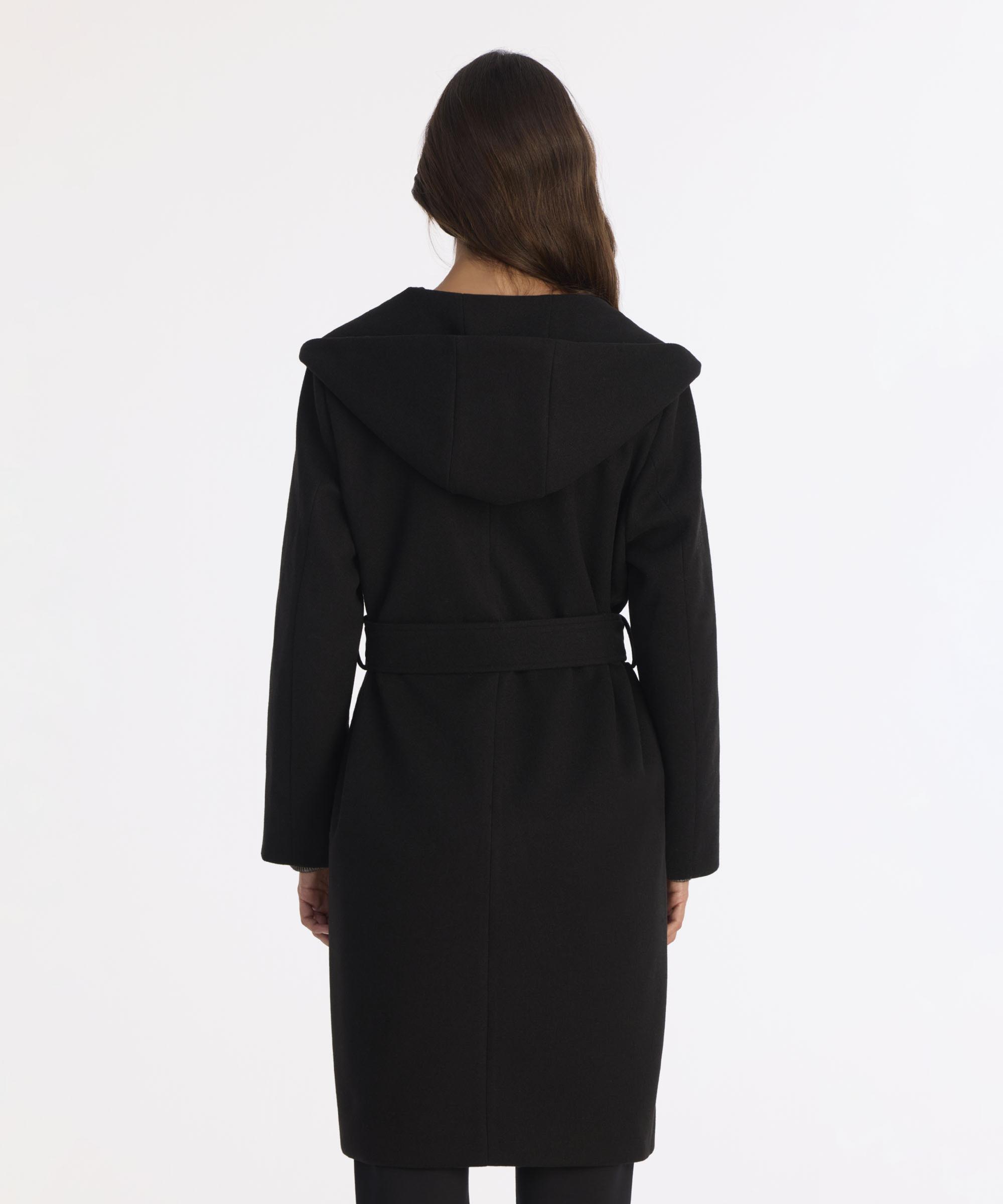 YARGICI Kapüşonlu Ve Kemerli Uzun Palto