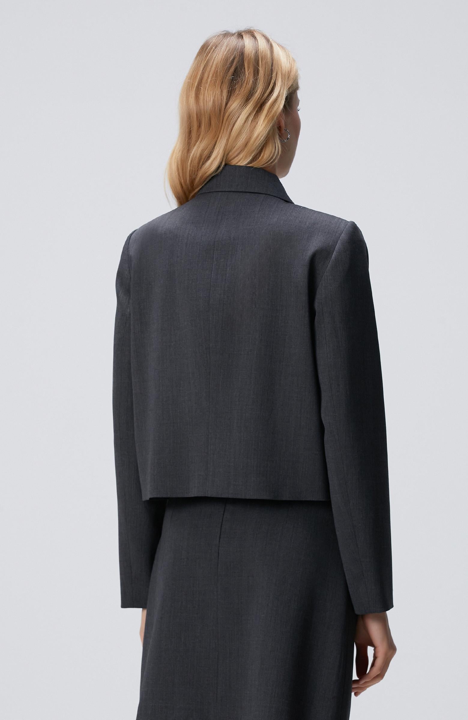  Network Kadın Koyu Gri Yün Karışımlı Ceket