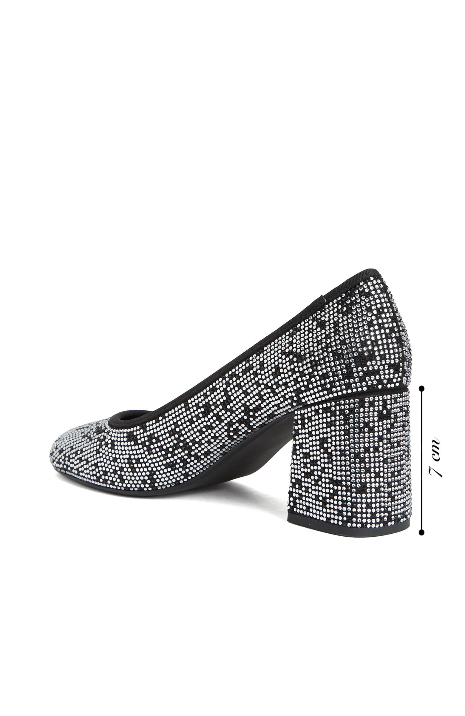 Divarese Kadın Silver Taşlı Topuklu Ayakkabı