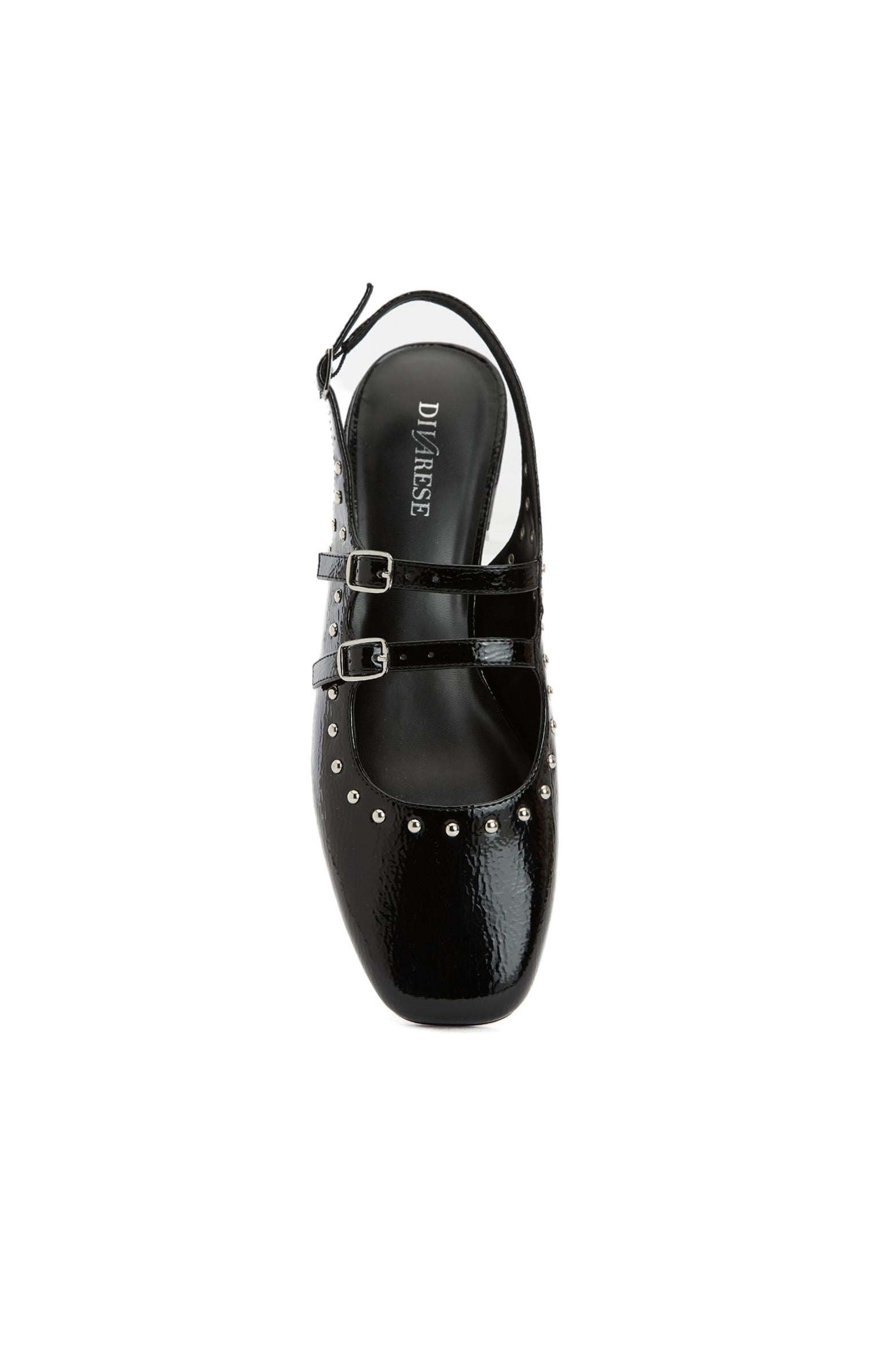 Divarese Kadın Siyah Taşlı Mary Jane Babet