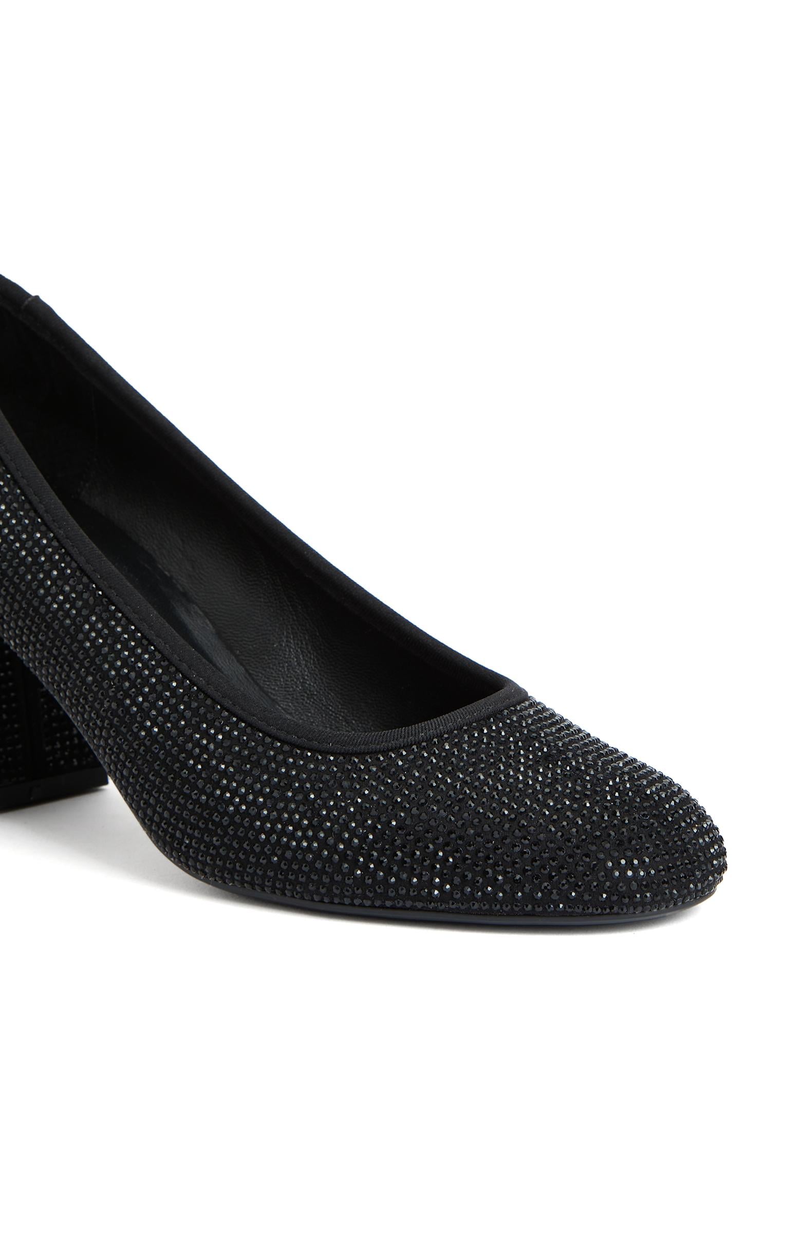  Divarese Kadın Siyah Taşlı Topuklu Ayakkabı