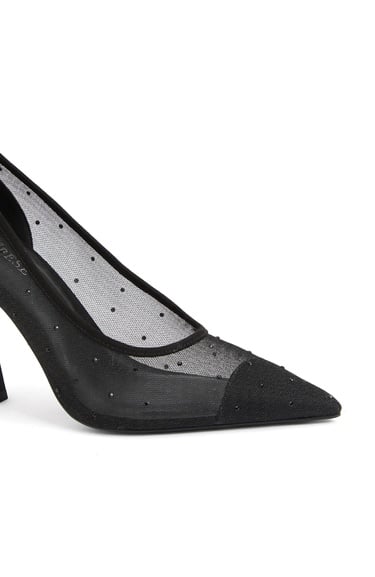  Divarese Kadın Siyah Taşlı Topuklu Ayakkabı