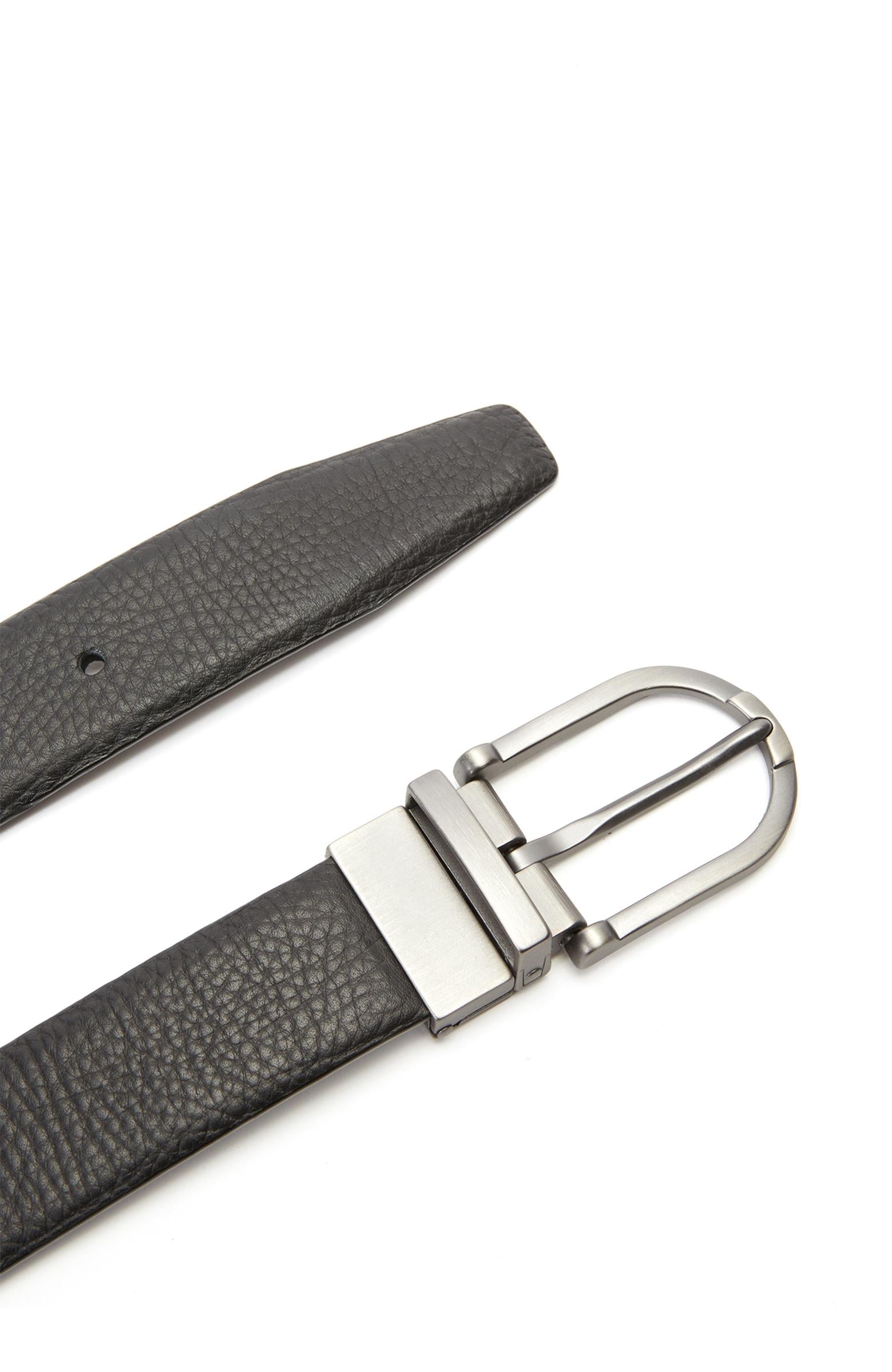 Network Erkek Siyah Deri Kemer